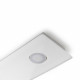 Plafoniera rettangolare con diffusore in plexiglass con 2 lampadine