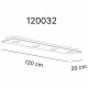 Plafoniera rettangolare con diffusore in plexiglass con 4 lampadine