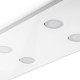 Plafoniera rettangolare con diffusore in plexiglass con 8 lampadine