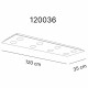 Plafoniera rettangolare con diffusore in plexiglass con 8 lampadine