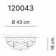 Plafoniera rotonda moderna con diffusore in pvc piccolo con 2 lampadine