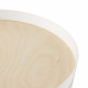 Portabiancheria con contenitore in PVC e coperchio in legno