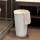 Portabiancheria con contenitore in PVC e coperchio in legno