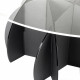 Tavolinetto da salotto moderno con struttura e piano in plexiglss