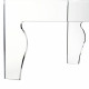 Tavolino da salotto quadrato con struttura in plexiglass da design moderno