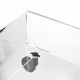Tavolino da solotto medio con struttura in plexiglass e ruote