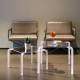 Tavolino da solotto quadrato in plexiglass dal design moderno grande