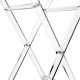 Tavolino pieghievole da solotto con vassoio in plexiglass dal design moderno