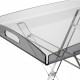 Tavolino pieghievole da solotto con vassoio in plexiglass dal design moderno
