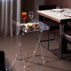 Tavolino pieghievole da solotto con vassoio in plexiglass dal design moderno