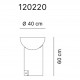 Vaso da interni alto in plexiglass e PVC