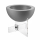 Vaso da interni basso in plexiglass e PVC