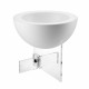 Vaso da interni basso in plexiglass e PVC
