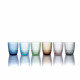 Set 6 pezzi bicchieri per acqua in vetro in vari colori