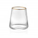 Set 6 pezzi bicchieri tumbler per acqua in vetro filo oro