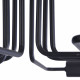 Lampada da soffitto con otto lampadine in stile moderno struttura in metallo