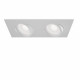 Faretti da incasso con 2 lampade orientabili e struttura in metallo verniciato