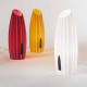 Abatjour moderna con struttura in metallo e diffusore in PVC vegetale