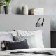 Applique da comodino in alluminio con tubo flessibile dal design moderno
