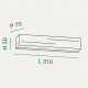 Applique da parete a LED con struttura in metallo dal design moderno