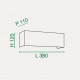 Applique da parete a LED con struttura in metallo e legno design moderno