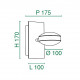 Applique da parete a LED dal design moderno con struttura in metallo