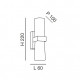 Applique da parete a LED grande con struttura in metallo dal design moderno