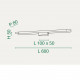 Applique da parete a LED media con struttura in metallo design moderno