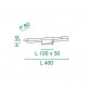 Applique da parete a LED piccola con struttura in metallo design moderno