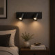 Applique da parete con doppio faretto orientabile dal design moderno