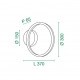 Applique da parete rotonda a LED con struttura in metallo dal design moderno