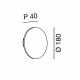 Applique rotonda a LED da esterno in alluminio dal design moderno