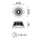 Faretto a led da incasso con struttura in alluminio