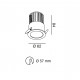 Faretto a led da incasso rotondo in alluminio dal design moderno