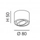 Faretto da soffitto con struttura in metallo con 1 luce a LED