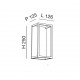 Lampada a LED da parete per esterno in alluminio dal design moderno