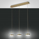 Lampada a sospensione 3 luci a LED in stile moderno con struttura in metallo