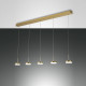 Lampada a sospensione 5 luci a LED in stile moderno con struttura in metallo