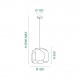 Lampada a sospensione a led con paralume in legno dallo stile moderno