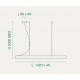 Lampada a sospensione a LED grande con diffusore in metallo dalle linee moderne