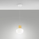 Lampada a sospensione a LED in metallo con diffusore in vetro dal design moderno