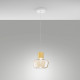 Lampada a sospensione a LED in metallo con diffusore in vetro dal design moderno