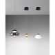 Lampada a sospensione a LED moderna in metallo diffusore in vetro soffiato