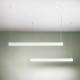 Lampada a sospensione a LED piccola con diffusore in metallo dalle linee moderne