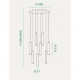 Lampada a sospensione a LED rotonda 8 diffusori dalle linee moderne ed eleganti