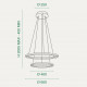 Lampada a sospensione con 2 luci LED in stile moderno con struttura in metallo