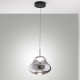 Lampada a sospensione dal design moderno a LED con singolo diffusore in vetro