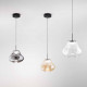 Lampada a sospensione dal design moderno a LED con singolo diffusore in vetro