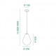 Lampada a sospensione dal design moderno a LED con singolo diffusore in vetro