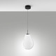 Lampada a sospensione dal design moderno a LED con singolo diffusore in vetro